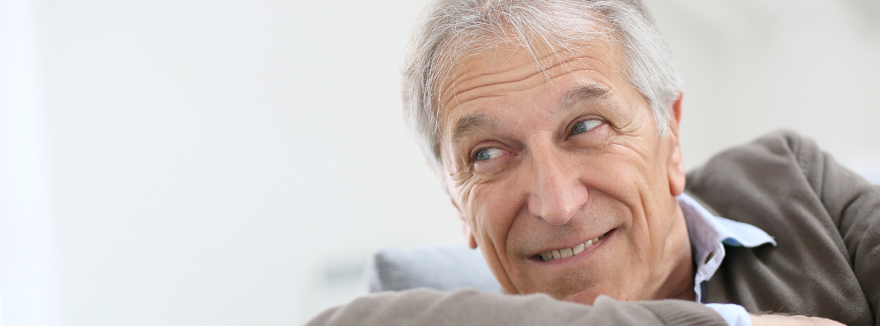 older man looking away